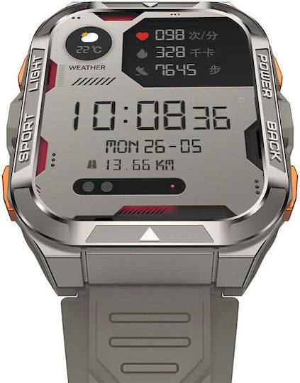 BlackView W80 Pro 56mm Smartwatch with Heart Rate Monitor (Khaki)