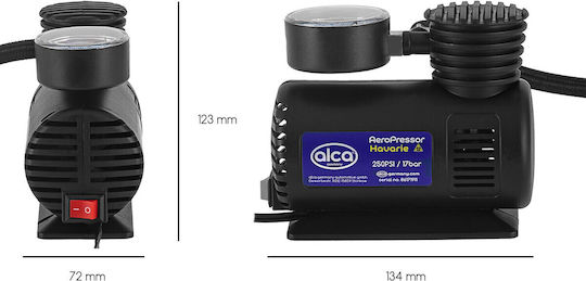 Alca Car Tire Pump 250PSI with Cable 12V