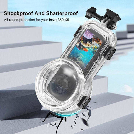 Puluz Ip68 Αδιάβροχη Θήκη 60m Insta360 X5 Transparent