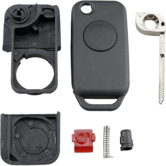 Foldable Car Key Shell with Blade with 1 Button for Mercedes Benz