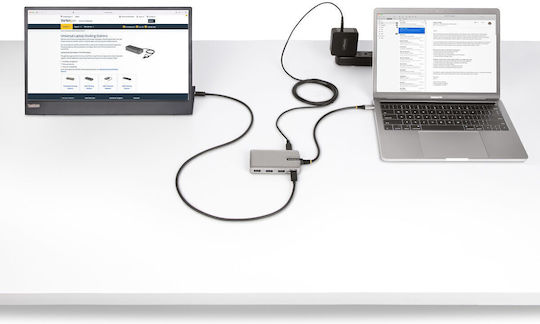 StarTech Hub 3 Θυρών USB 2.0 με σύνδεση USB-A / USB-C Γκρι