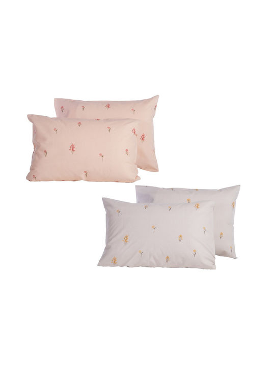Nef-Nef Homeware Bamb.fragesca Pillowcase with Envelope Cover Grey 52x72cm.