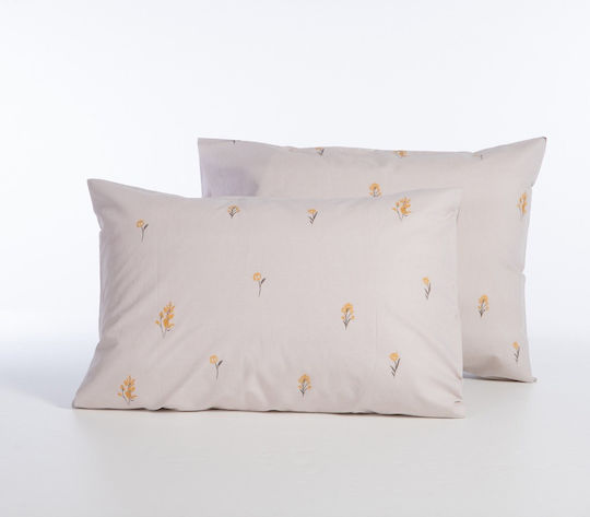 Nef-Nef Homeware Bamb.fragesca Pillowcase with Envelope Cover Grey 52x72cm.