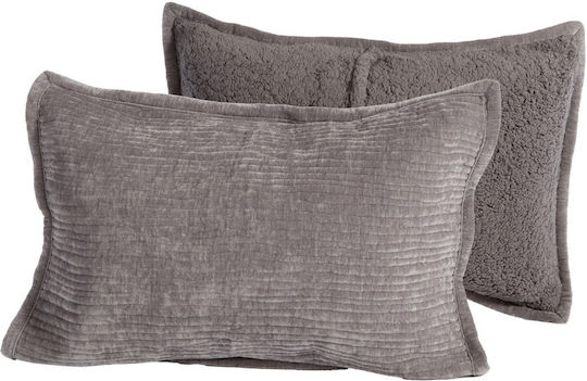Nef-Nef Homeware Brave Pillowcase Set Oxford Mocca 52x72cm.