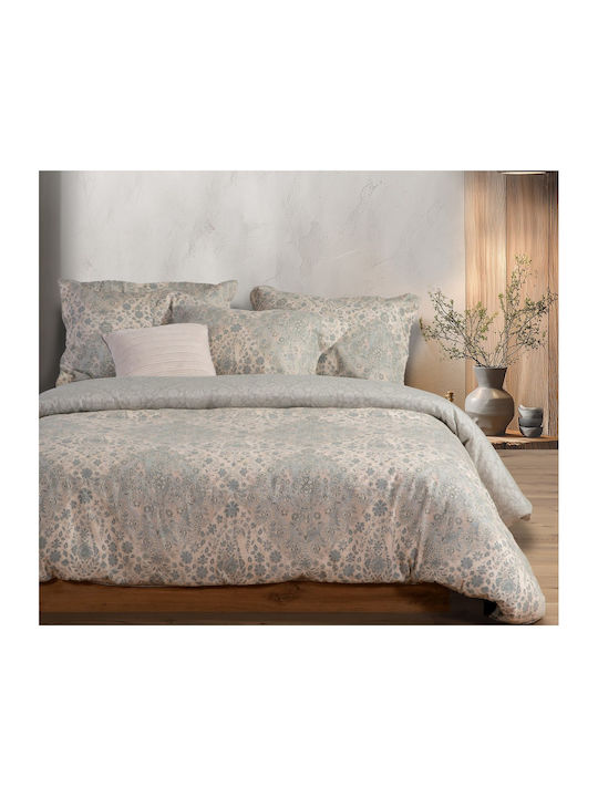 Nef-Nef Homeware Duvet Cover Set Cotton Queen with 2 Pillowcases 240x230 Demand Lilac Lilac