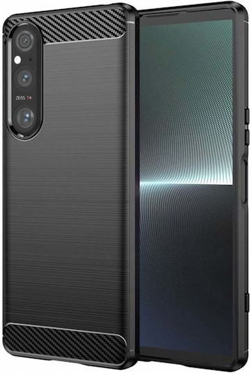 Umschlag Rückseite Silikon Schwarz (Xperia 1 V)