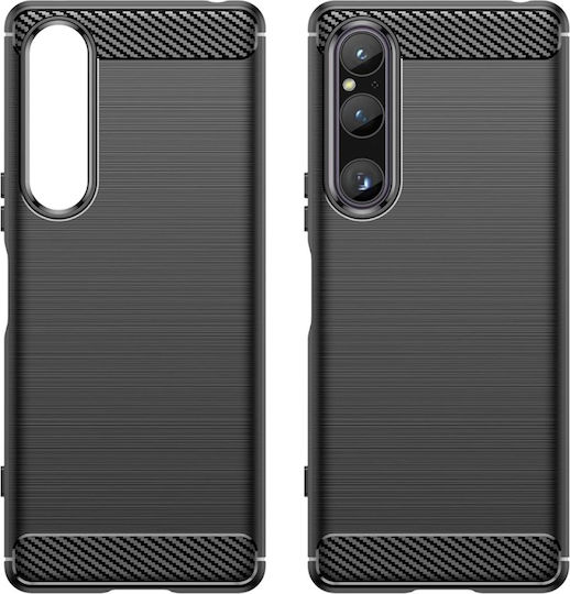 Umschlag Rückseite Silikon Schwarz (Xperia 1 V)