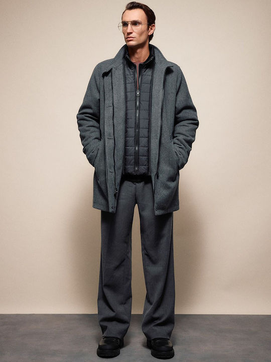 Ανδρικό Παλτό Dk Grey
