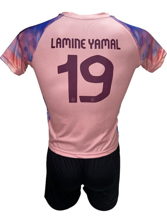 Παιδικό Σετ Ποδοσφαίρου Εθνική Ισπανίας Lamine Yamal Σομόν Μπλε Μαύρο Special Edition 290825-23