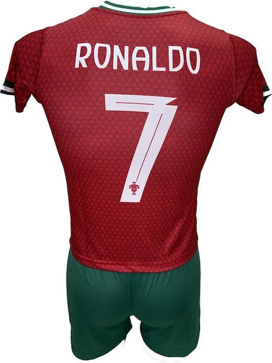 Kids Portugal National Football Team Set Ronaldo Red Green X 290825-21