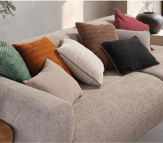 Nef-Nef Homeware Μαξιλάρι Καναπέ Santana από 100% Βαμβάκι Beige 35x50εκ.