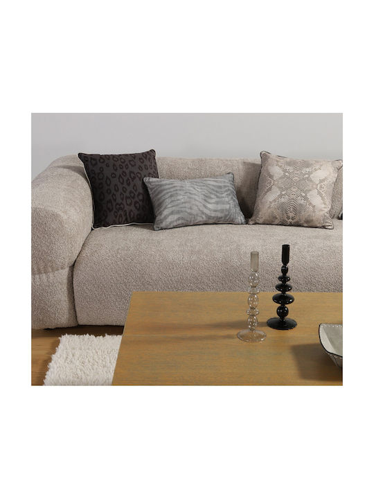Nef-Nef Homeware Sofa-Kissen Leonar aus Samt Schwarz 45x45 cm