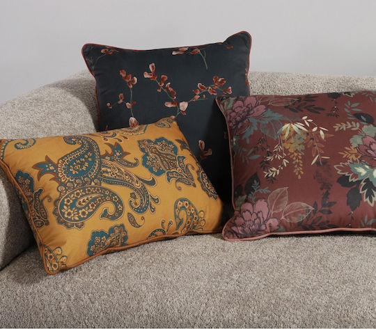 Nef-Nef Homeware Home Sofa Cushion Velvet Petrol Blue 35x50cm