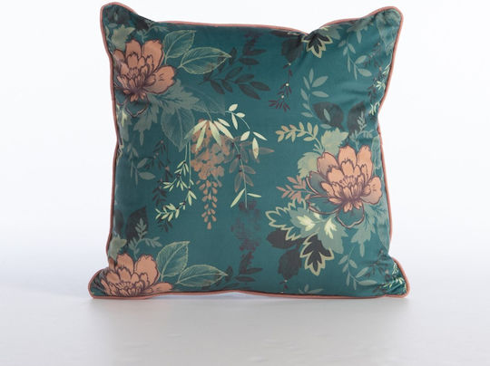 Nef-Nef Homeware Μαξιλάρι Καναπέ Home από Βελούδο Bordo 45x45εκ.