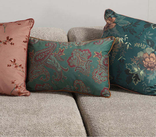 Nef-Nef Homeware Home Sofa Cushion Velvet Petrol Blue 35x50cm