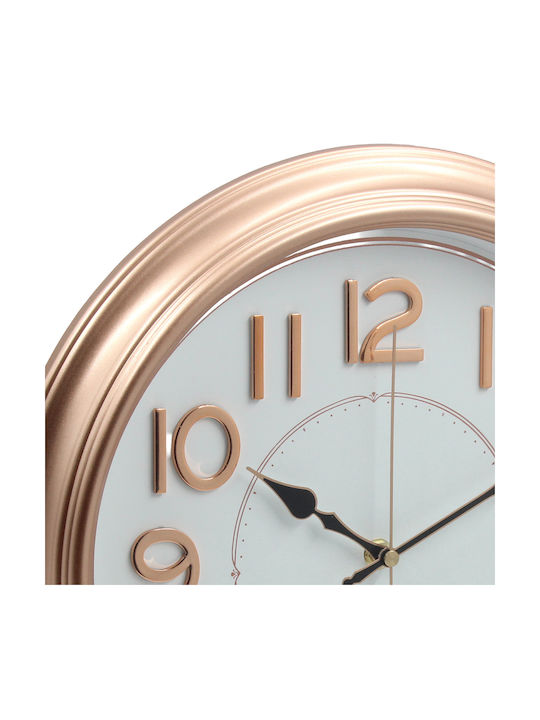 Wanduhren Kunststoff Φ35x5 Mit Rose Gold Keskor 87532-2