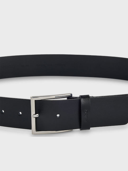 Giaspo Wide Men's Belt Leather Black