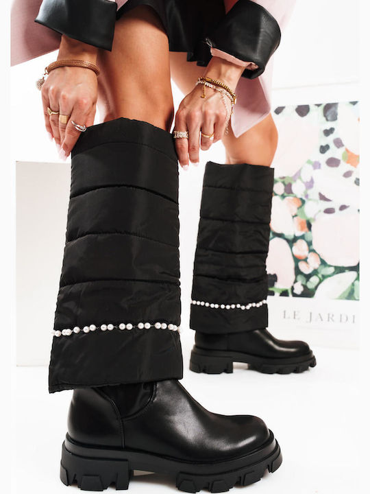 Black Boots Removable Quilted Cover