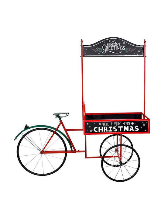 Fylliana Christmas Metal Decorative Tricycle Bike Cart Flowers Fylliana FL308 Red-Green-Black Colour