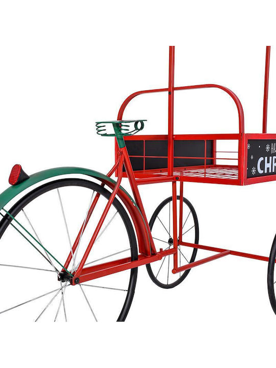 Fylliana Christmas Metal Decorative Tricycle Bike Cart Flowers Fylliana FL308 Red-Green-Black Colour