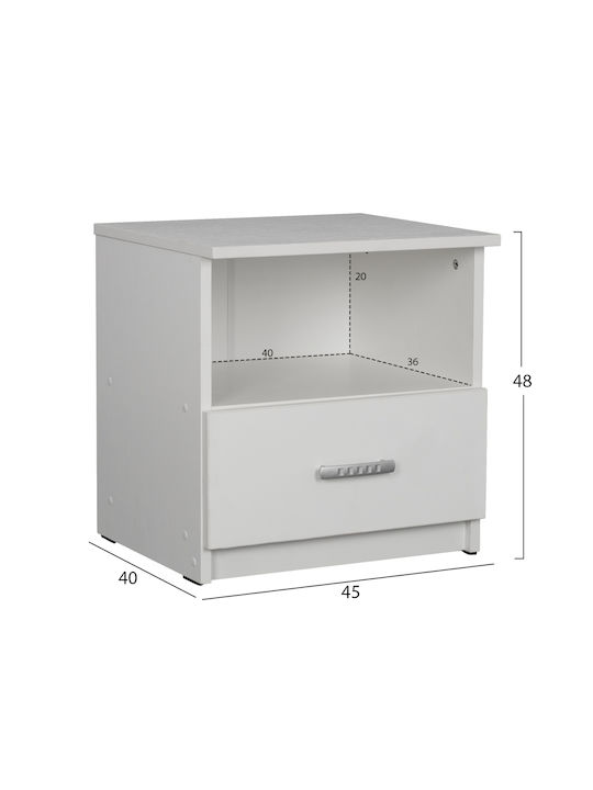 Set de Dormitor Adler White cu Tăblii 160x200buc 5buc