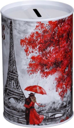 Κουμπαράς Μεταλλικός Paris 8x12.5cm