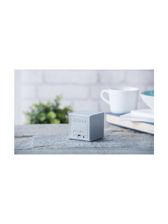 Cube Click Clock Gingko Aluminium