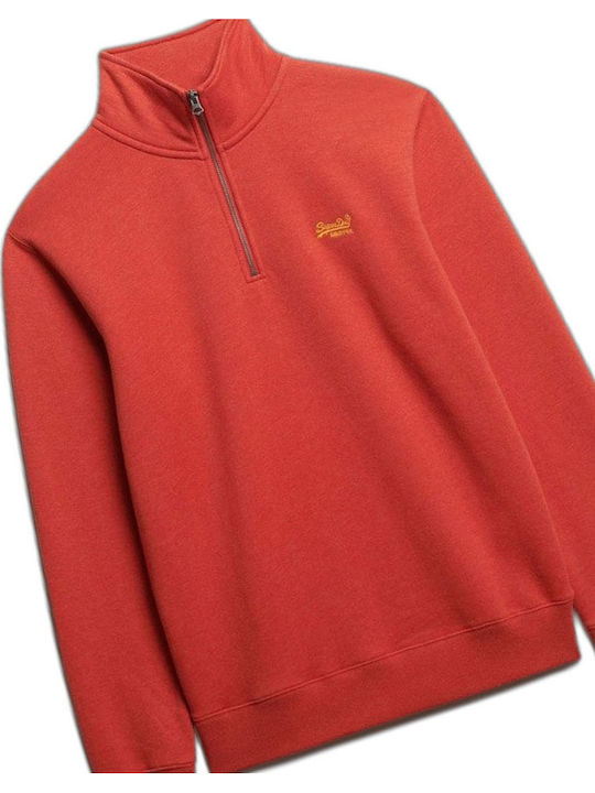 D1 Ovin Sweatshirt with Hood Cinnabar Orange Marl