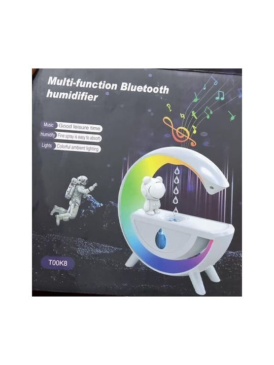 Aromatherapie-Diffusor & Luftbefeuchter Bluetooth-Lautsprecher LED-Beleuchtung RGB 350ml T00k8 Mehrzweck Anti-Schwerkraft-Befeuchter Weiß Oem