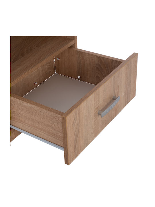Bedroom Furniture Set Adler Sonama Oak With Slats 160x200cm 6pcs