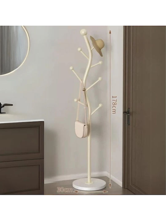 Freistehender Kleiderständer Metallisch Gray x30x178cm