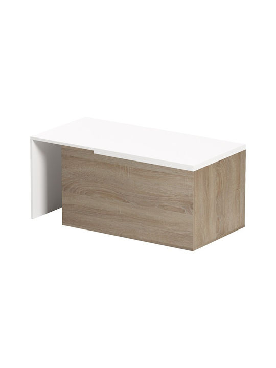 Rectangular Central Coffee Table Extera Wooden White-Sonoma L160xW50xH45cm