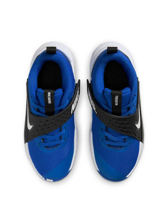 Team Hustle Kids Sports Shoes Basketball with Laces Blue