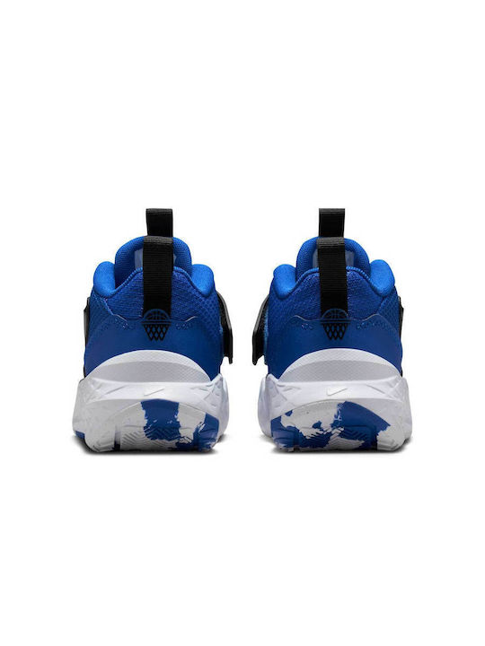 Team Hustle Kids Sports Shoes Basketball with Laces Blue