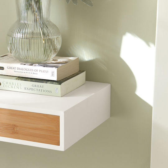 Wandregal mit LED Holz 60x25x8cm