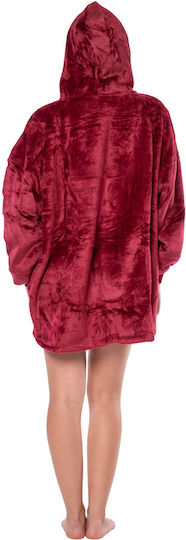Κουβέρτα Sherpa με Μανίκια 80x84εκ. Red