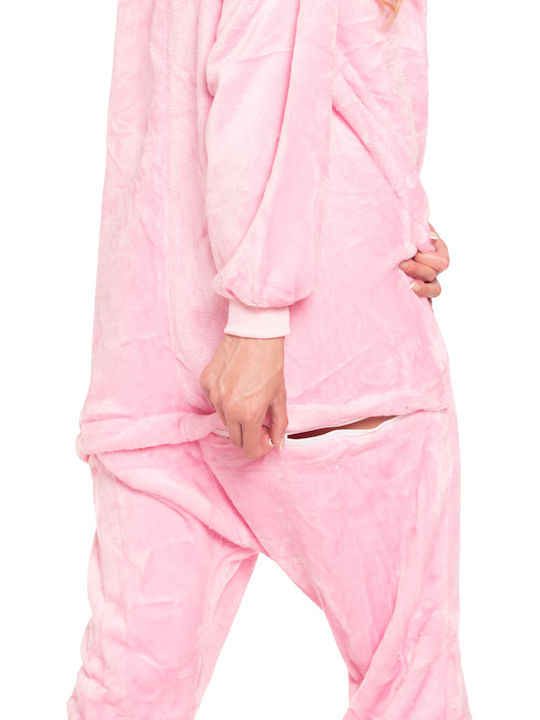 Pijama Onesie De Iarnă Pentru Femei Roz
