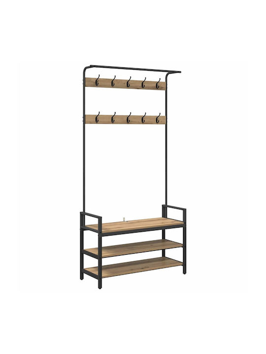 Vidaxl Flurmöbel Artisan Eiche 95 x 34 x 184 cm Bearbeitetes Holz