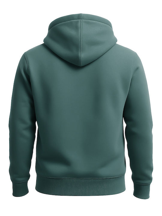 Sweatshirt with Hood Petrol Blue