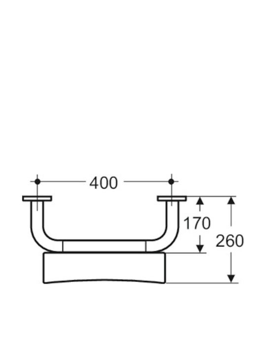 Λαβή Στήριξης Μέσης Ideal Standard Contour 21 S6481my Ασημί Inox Γυαλιστερό
