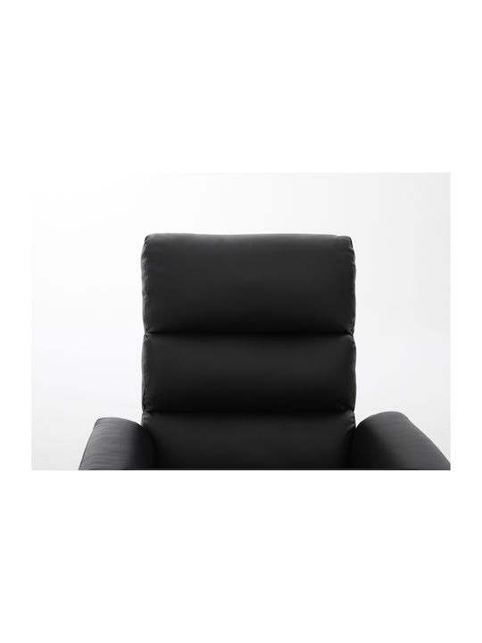 Rigil Πολυθρόνα Relax Massage από Δερματίνη Μαύρο 75x87x102cm