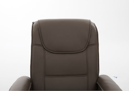 Celaeno Fotoliu Relax din Piele Ecologică Maro 80x96x97cm