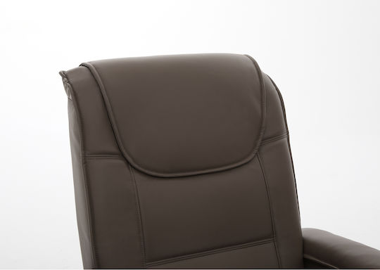 Celaeno Fotoliu Relax din Piele Ecologică Maro 80x96x97cm