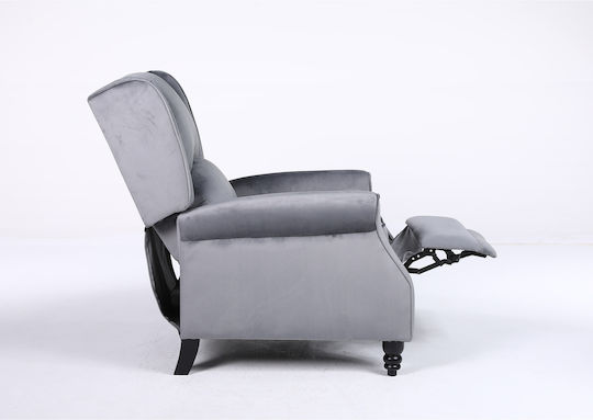 Relaxsessel Samt Gray 72x84x97cm