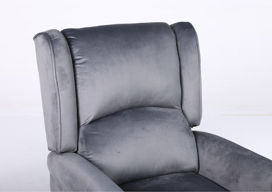 Relaxsessel Samt Gray 72x84x97cm
