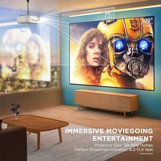 B09KNB6CRC Mini Projector DLP HD Λάμπας LED