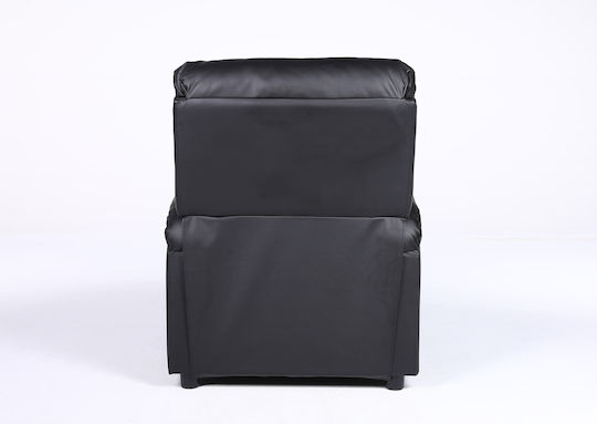 Rana Fotoliu Relax din Piele Ecologică Negru 80x95x103cm