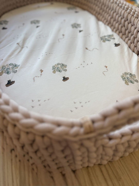 Grandes Suenos Baby Sheet Cradle Cotton Beige 50x90cm