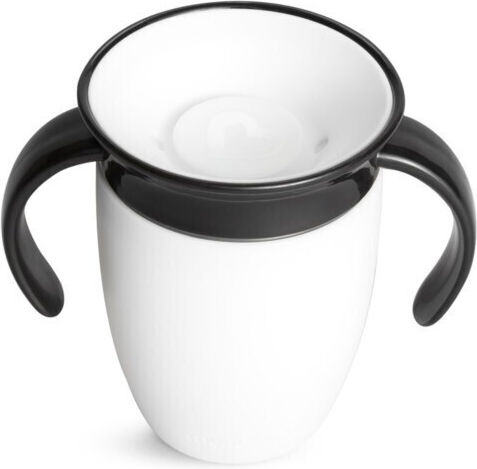 Munchkin Παιδικό Ποτηράκι Miracle 360° Trainer Cup από Πλαστικό Μαύρο 207ml για 6m+