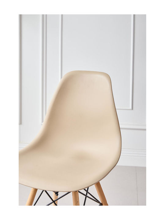 Fiore Kd Καρέκλα Κουζίνας από Πολυπροπυλένιο Cappuccino 46x53.5x81.5εκ.